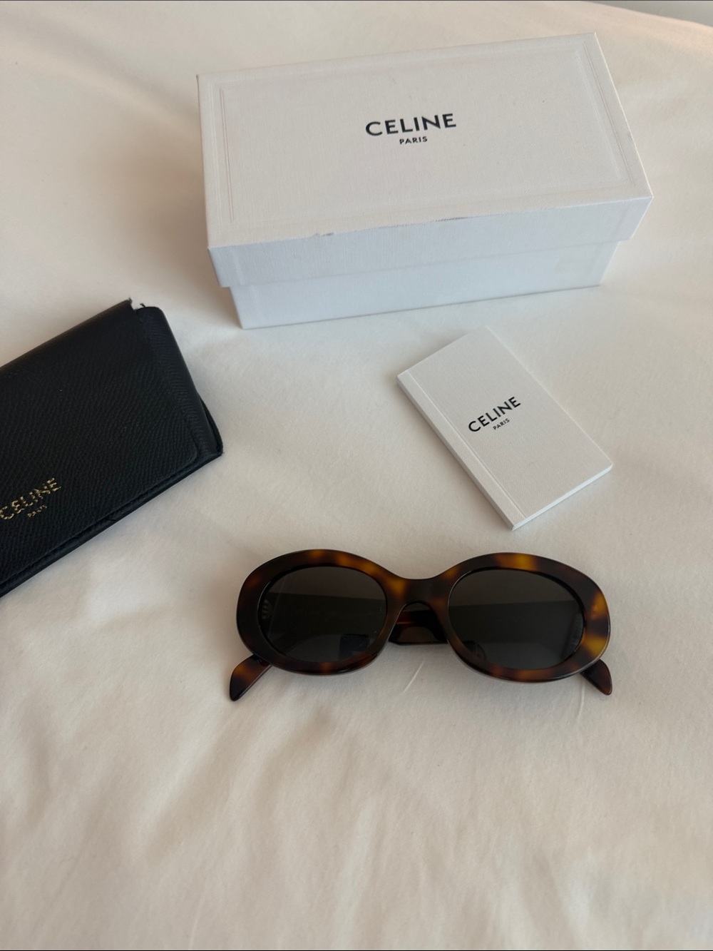 Celine Tortoiseshell Sunglasses with Gold Triomphe Accent - Picture 4 of 7